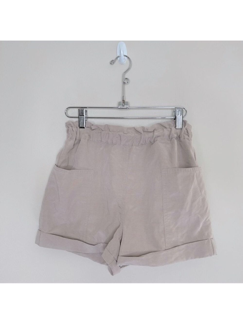 Wilfred Free Jessica Shorts XS Concrete Tan Pullon Lightweight Lyocell Pockets - Picture 2 of 8